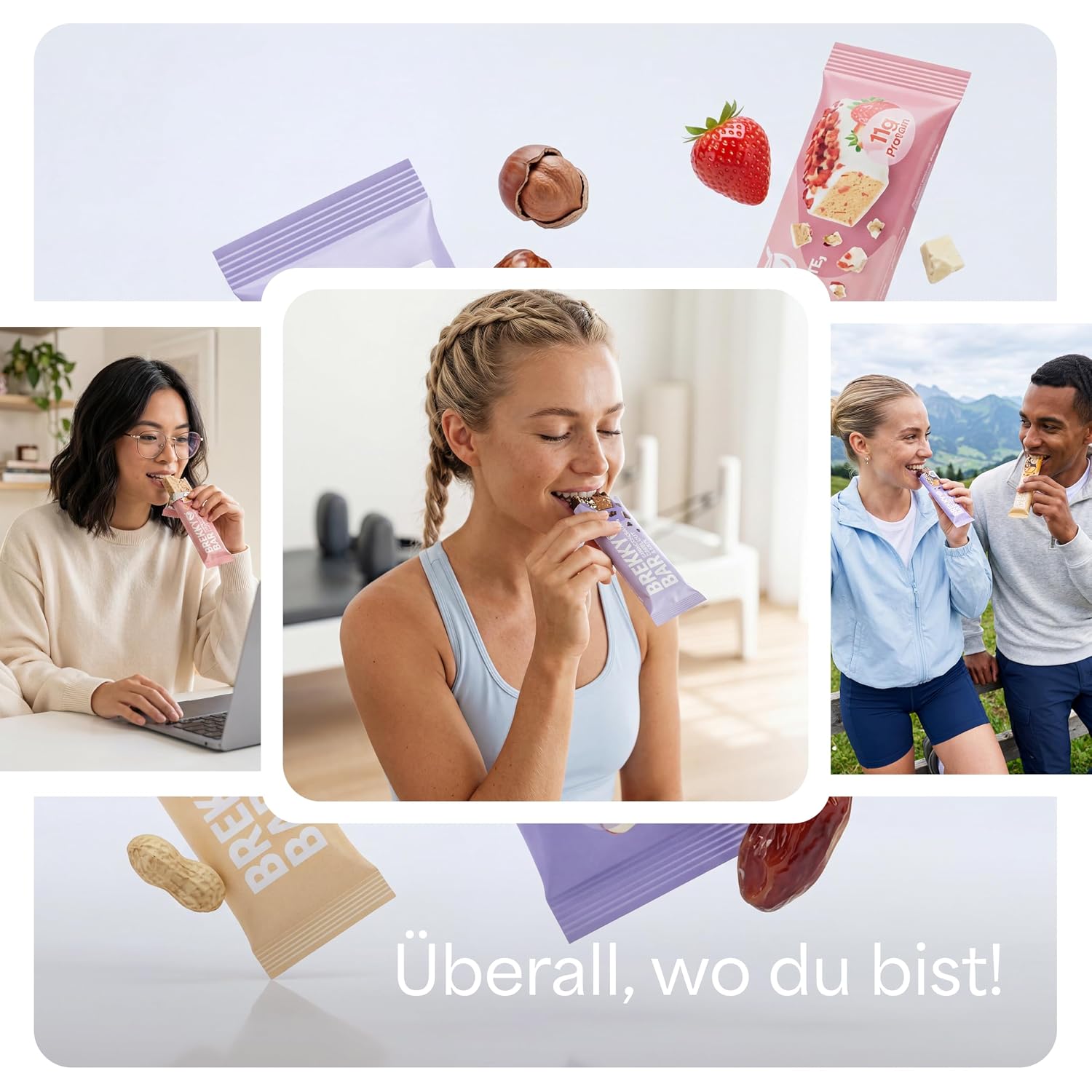 Detalle 2 de Brekky Bar Erdbeer Proteinriegel, 11g