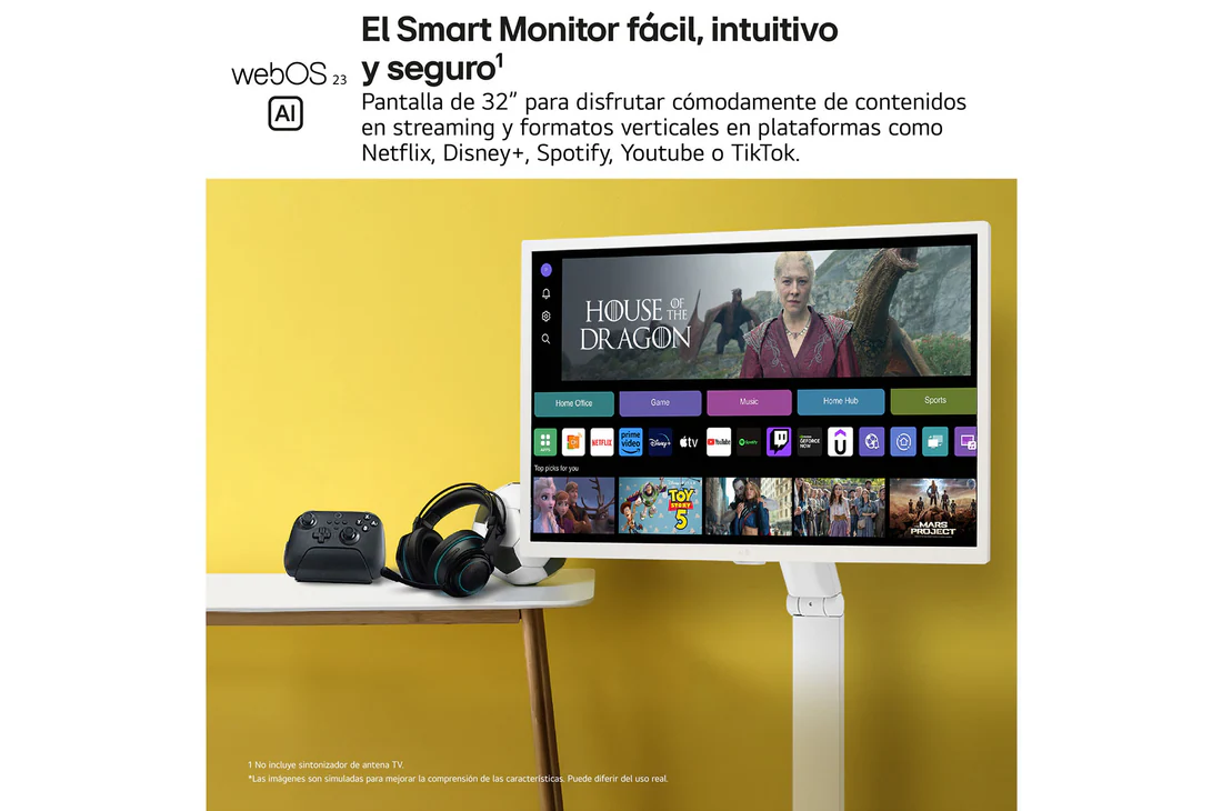 Thumbnail 4 de LG Smart Monitor Swing 32" Full HD IPS, webOS 23