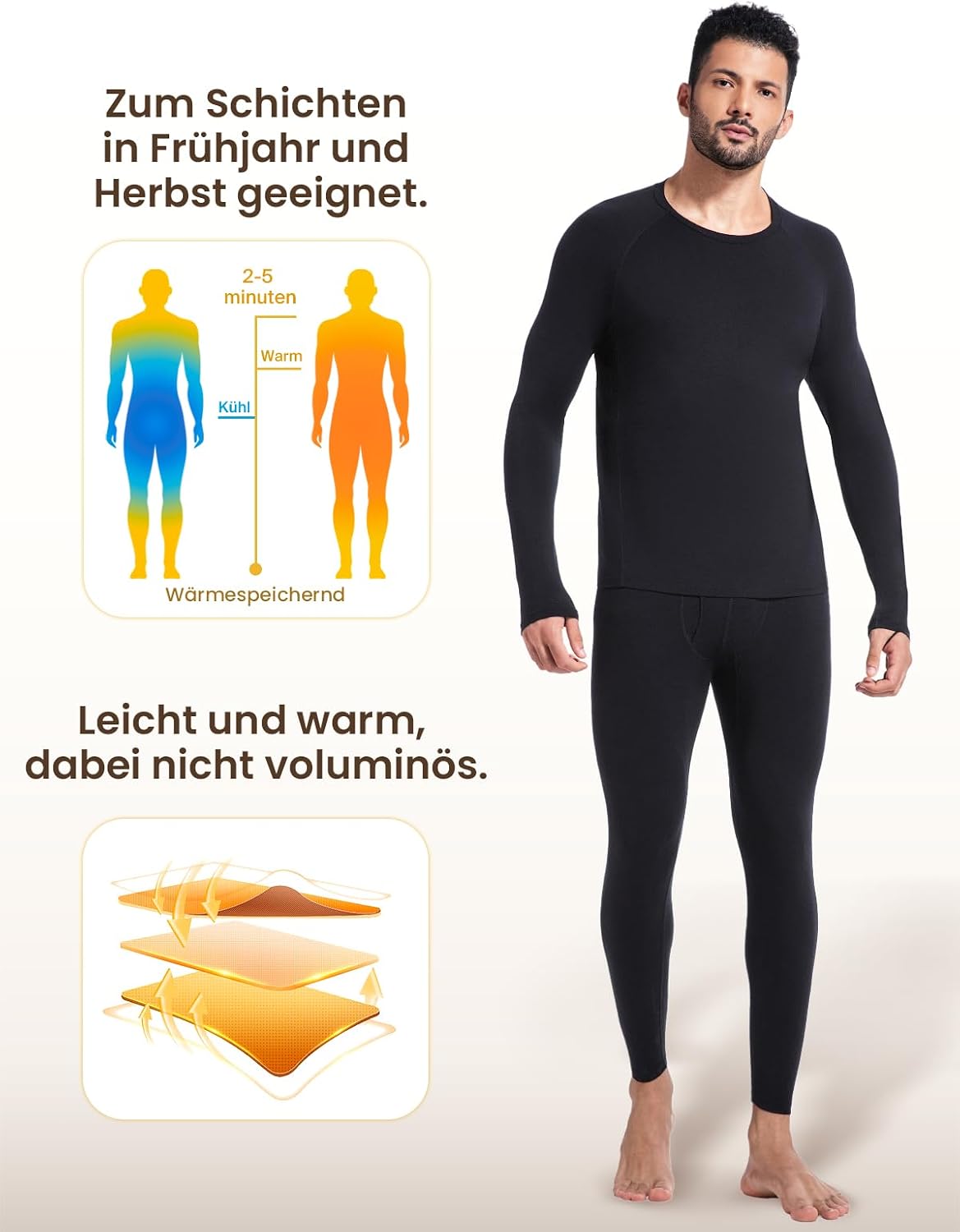 Detalle 2 de gagli Baselayer Thermounterwäsche Set 5℃–15℃