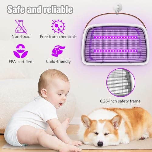 Detalle 2 de Lampe Anti Moustique Seenlast 3800V LED Tue Mouche Électrique – Destructeur silencieux pour maison et locaux