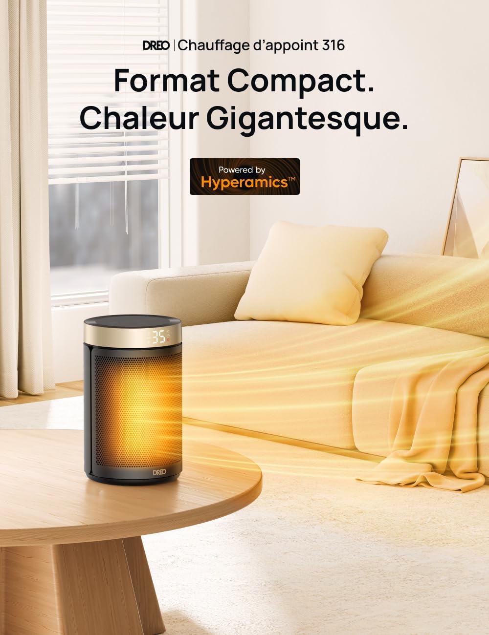 Detalle 2 de Dreo Chauffage 1500 W chauffant rapide