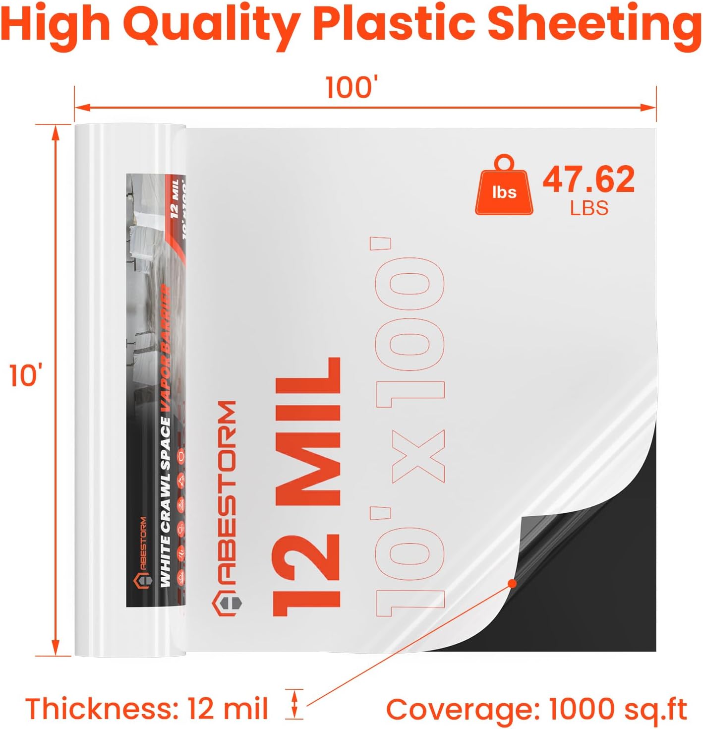 Detalle de ABESTORM Crawl Space Vapor Barrier 12 Mil
