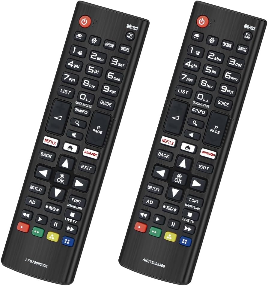Detalle de UNOCAR (2 Pack) Smart Remote Controls for LG Smart TVs with Netflix & Amazon buttons