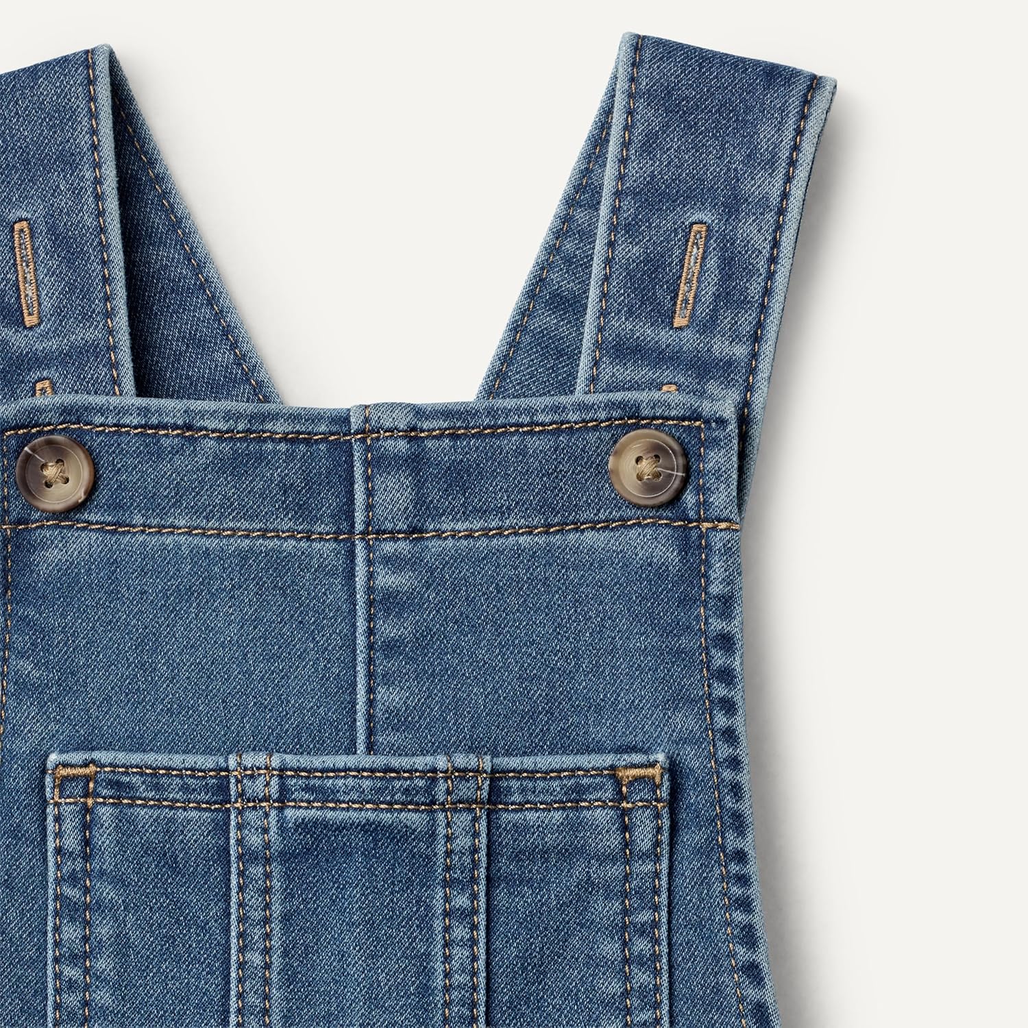 Thumbnail 3 de Amazon Essentials Unisex Babies’ Soft Stretch Denim Overalls (Regular Fit)