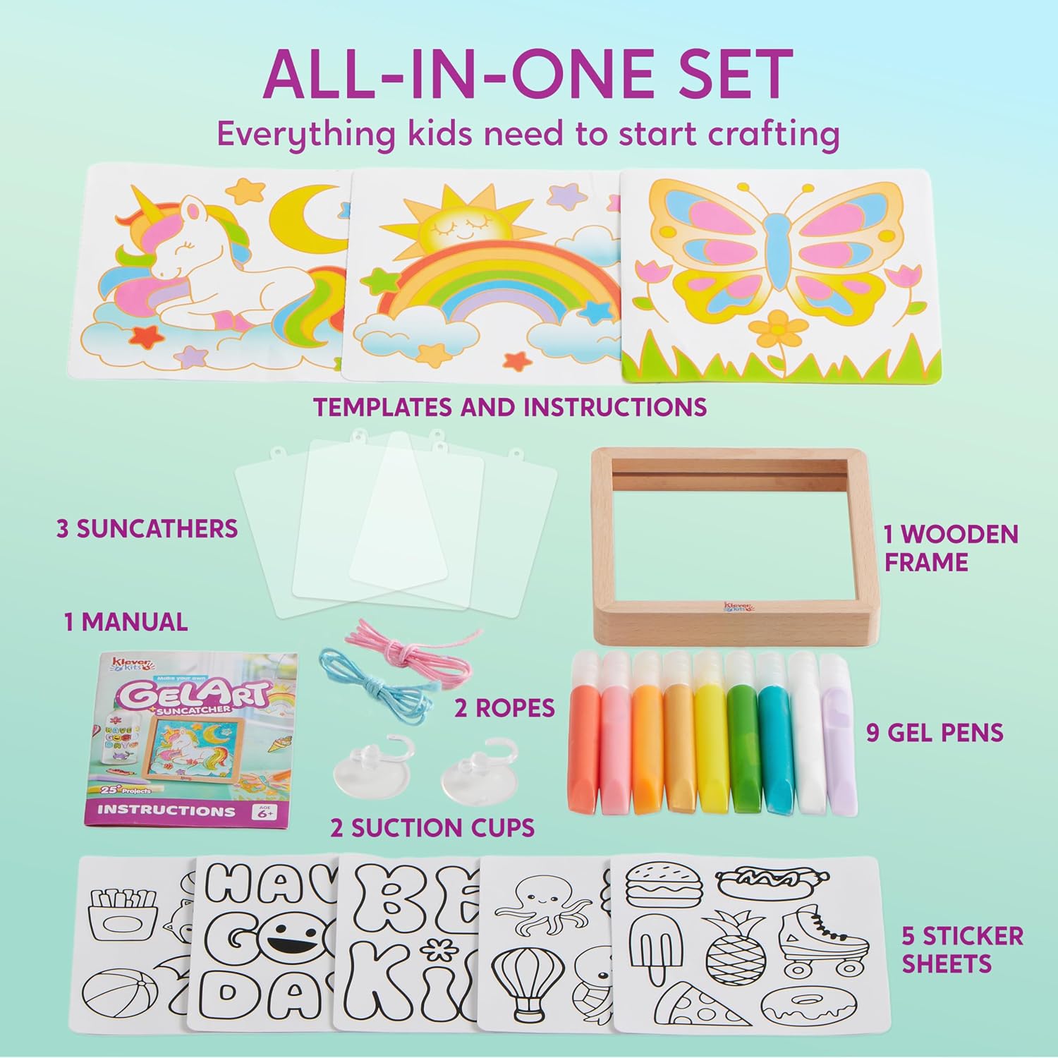 Detalle de Klever Kits Gel-Art-Set – All-in-One-Gel-Kreativset für Kinder ab 6 Jahren