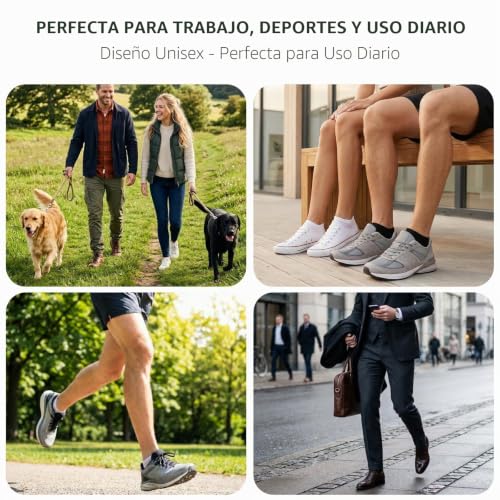 Detalle 2 de Wamicu – 10 pares de calcetines tobilleros unisex de algodón peinado, confort y durabilidad