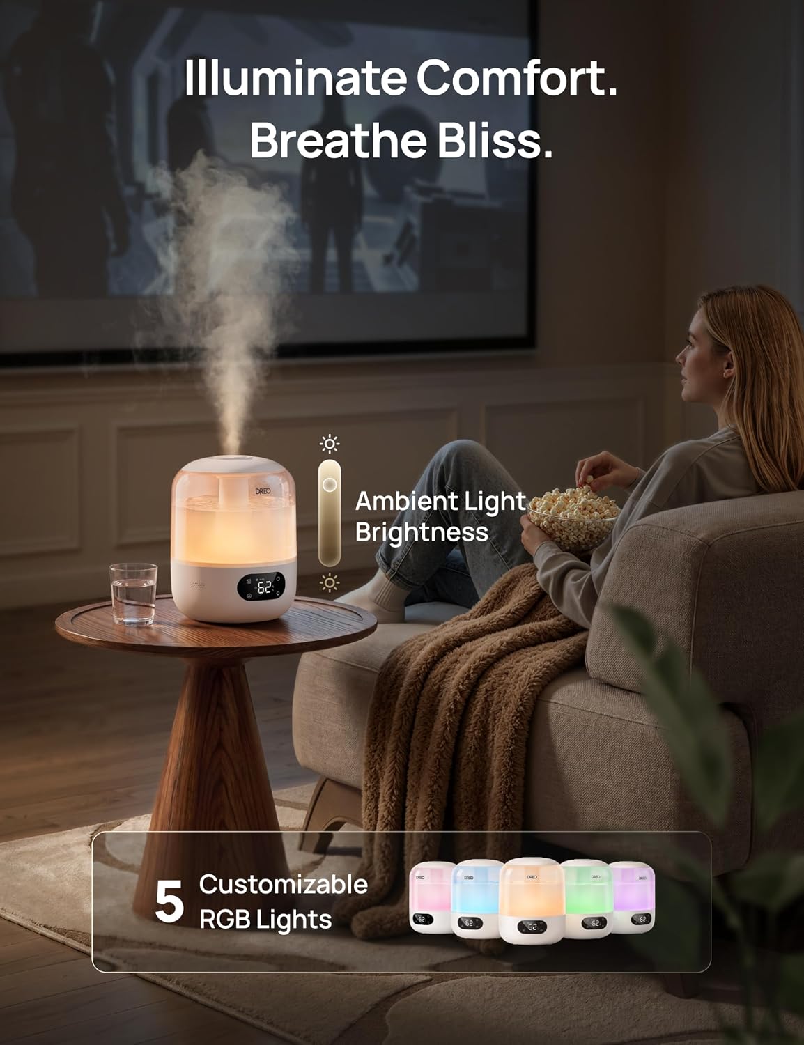 Thumbnail 5 de DREO Humidifier for Bedroom 3L Top Fill
