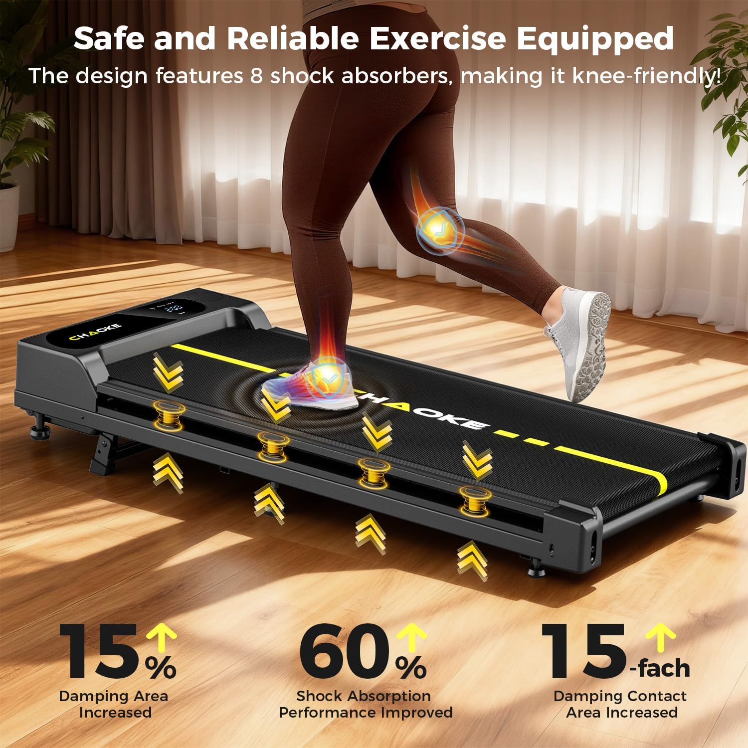 Thumbnail 3 de CHAOKE Walking Pad with 9% Incline — Under Desk Treadmill for Home or Office