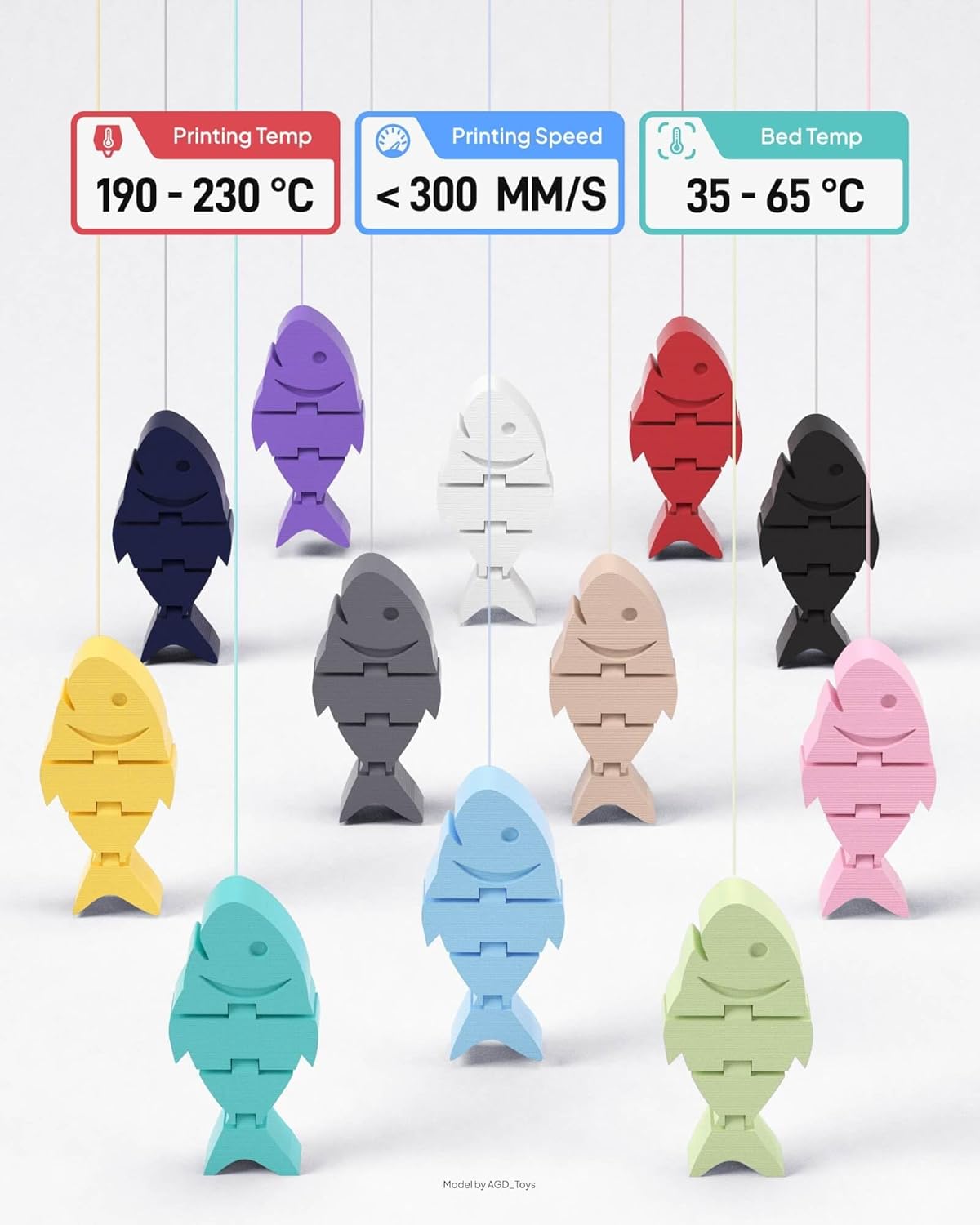 Thumbnail 4 de ELEGOO Matte PLA Filament 1kg 1.75mm