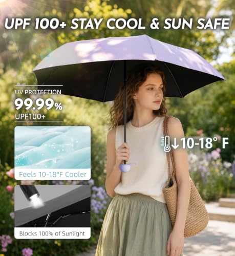 Thumbnail 1 de LILAC Mini Compact Umbrella with UPF 100+ Protection and 100cm Canopy