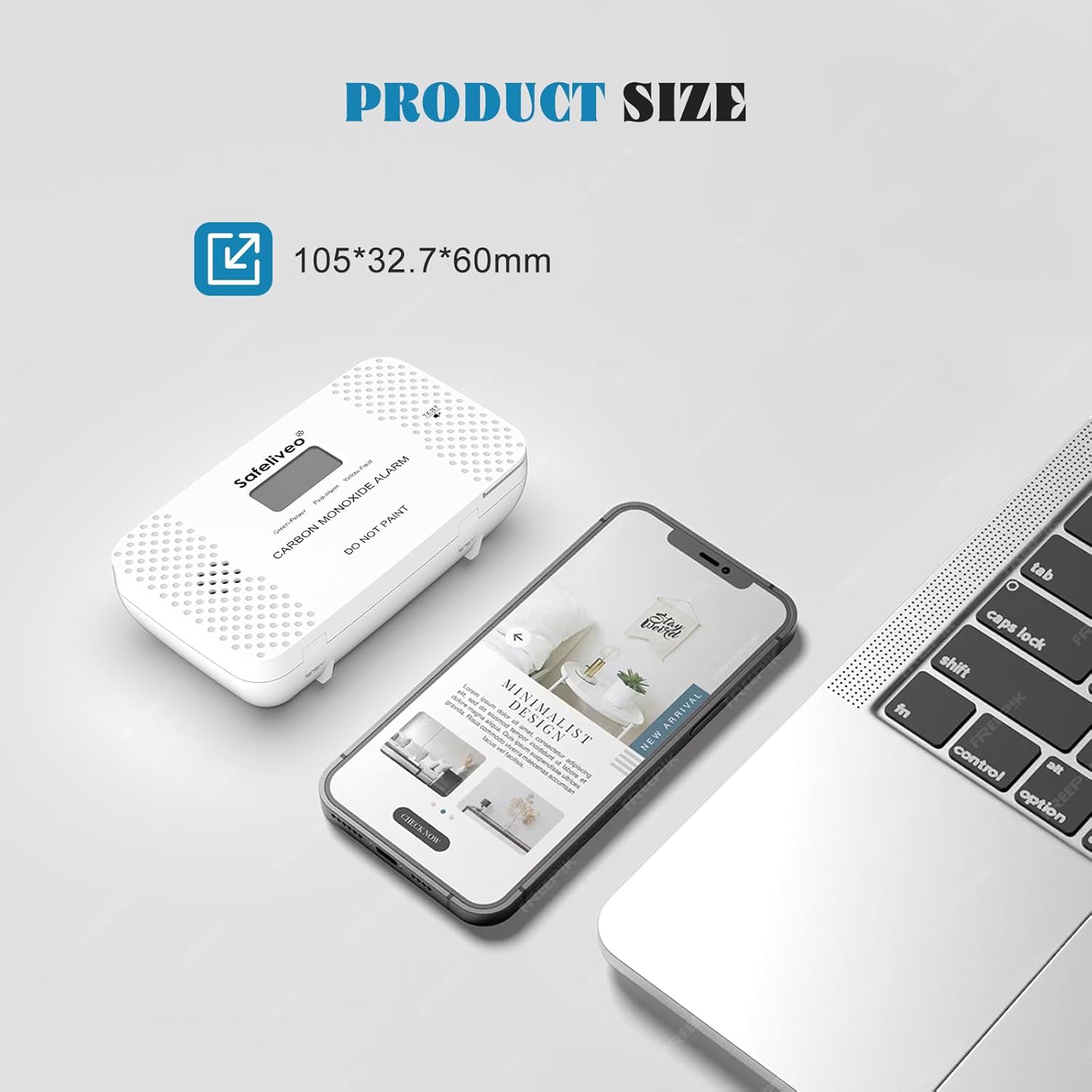 Thumbnail 1 de Carbon Monoxide Detector with Digital Display CO Alarm 🔔