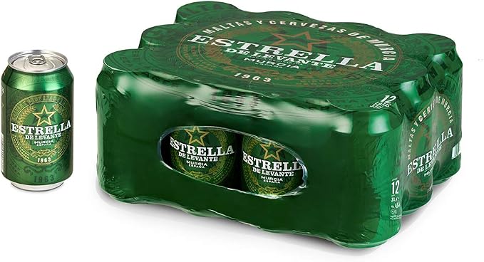 Detalle de Estrella de Levante Cerveza 12 Latas 33 cl 🍺