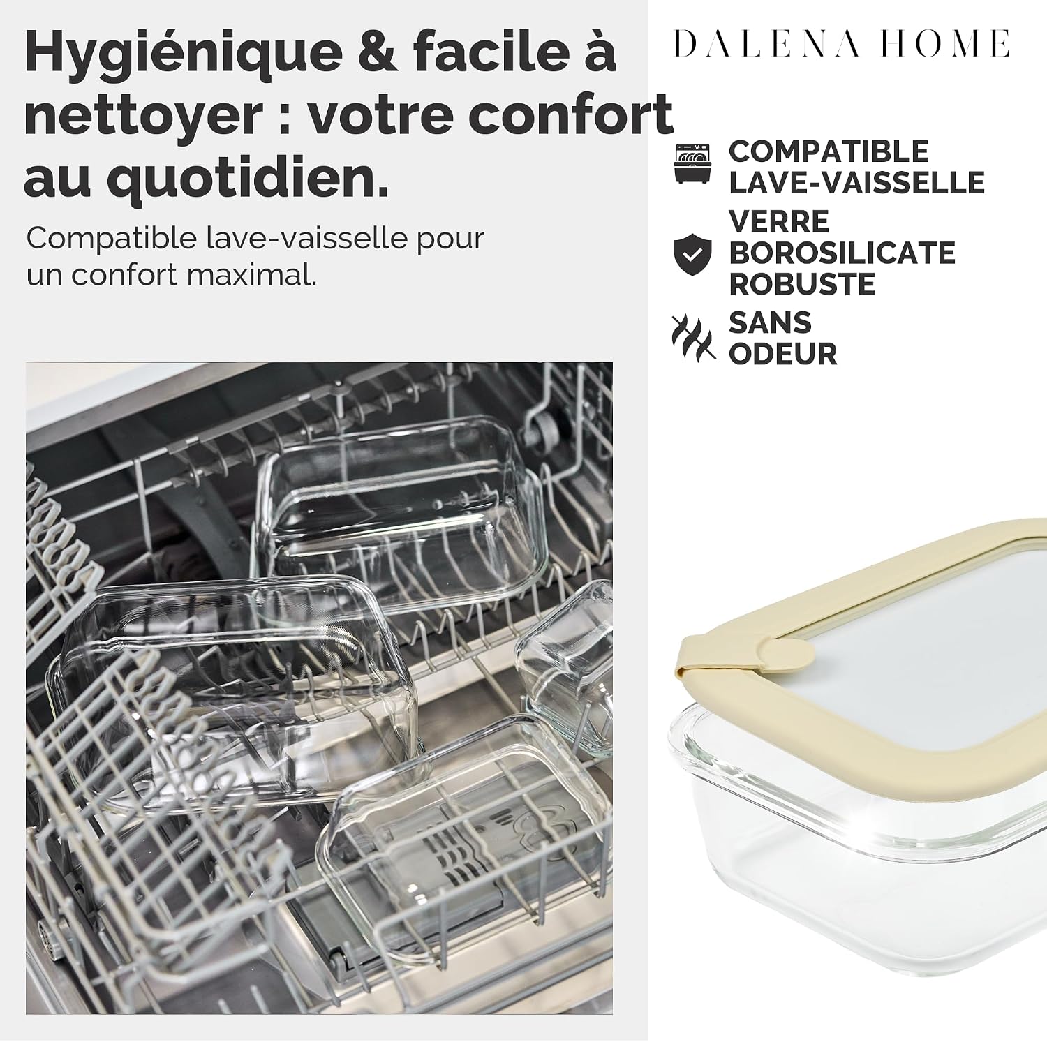 Thumbnail 6 de Dalena Home Cabanyal voorraadpotten 4 x 370 ml in borosilicaatglas