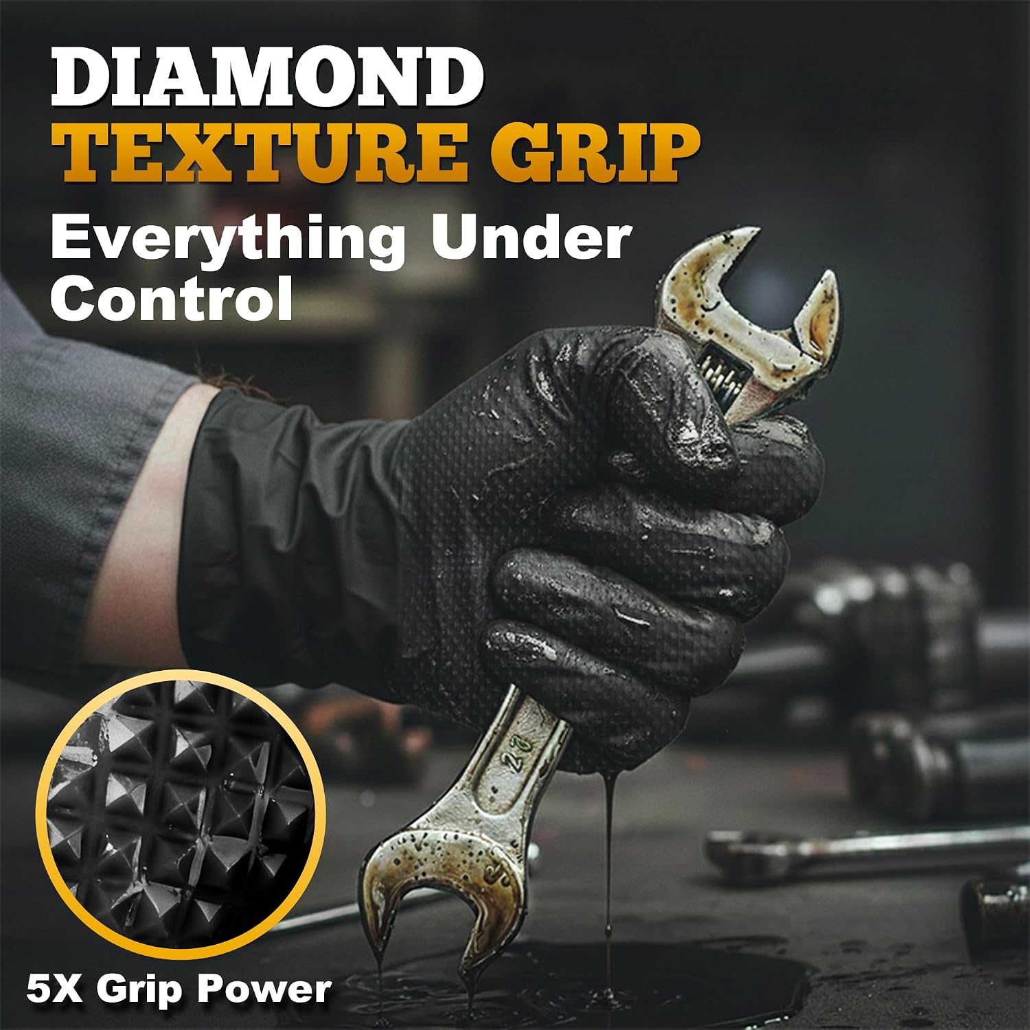 Detalle de TitanFlex Heavy Duty Nitrile Gloves 8mil