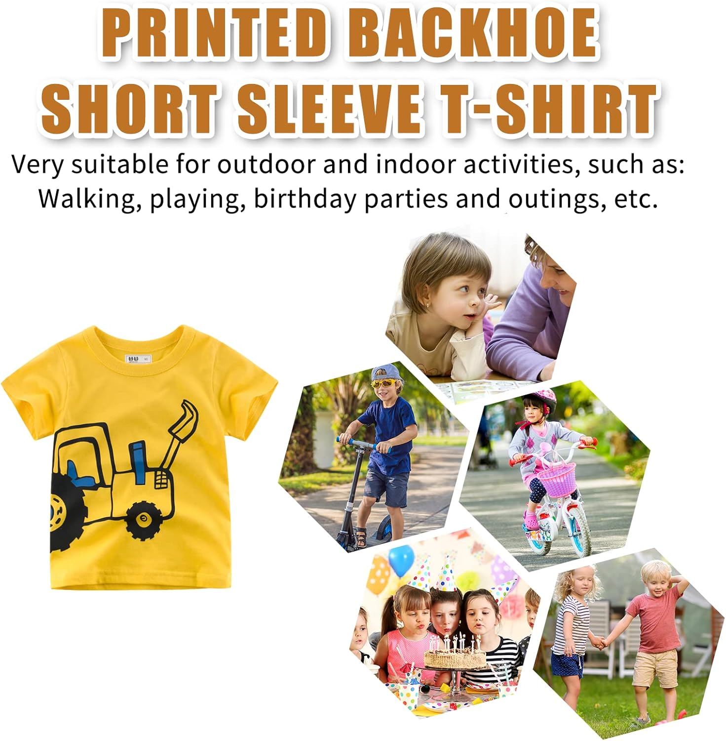 Thumbnail 5 de Unisex Baby T-Shirt aus Baumwolle mit süßem Karikatur Tier Muster – 1–7 Jahre