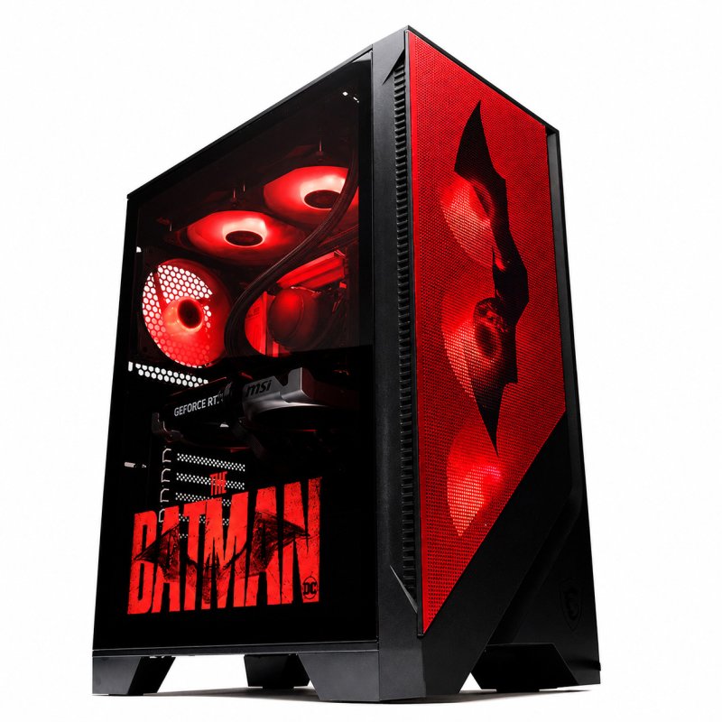 Detalle de MSI MAG FORGE 121A AIRFLOW ARGB: Torre ATX con 4 ventiladores ARGB y cristal templado (The Batman)