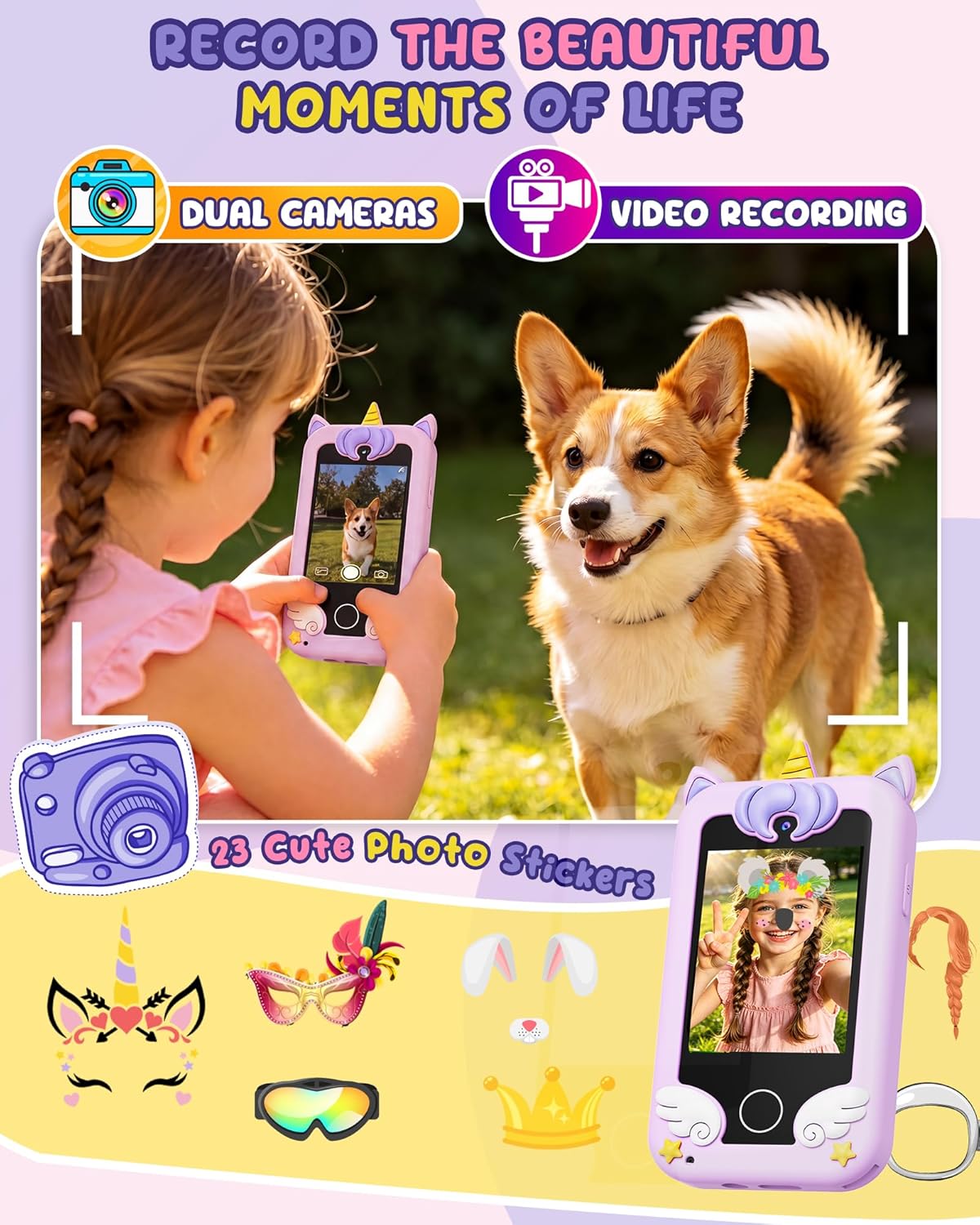 Thumbnail 3 de UCIDCI Kids Phone for Girls Toy with Dual Camera 🎀