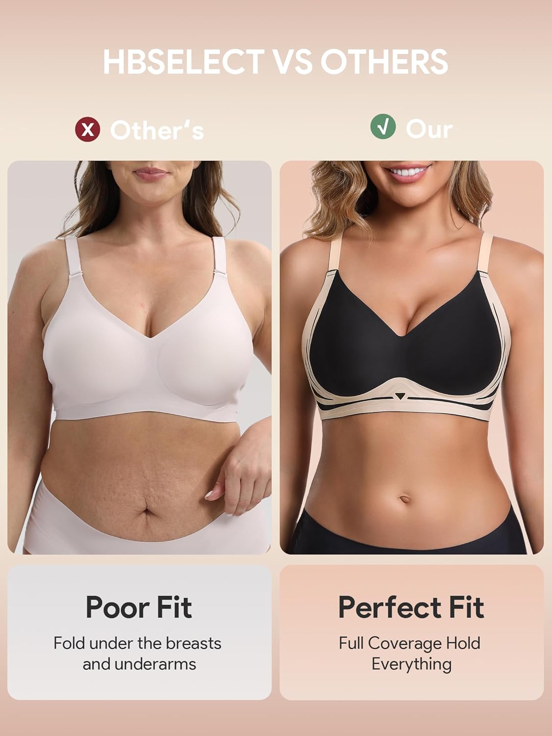 Detalle de HBselect Jelly Wireless Bralettes: Seamless Comfort for Everyday Wear