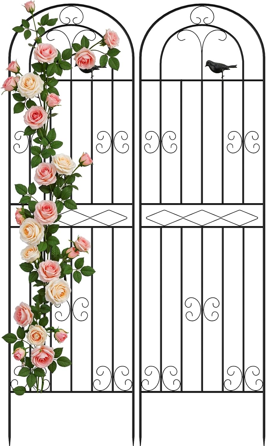 Detalle de Bamworld Garden-decoration-01 Steel Plant Trellis, 2-Pack, 180 x 50 cm
