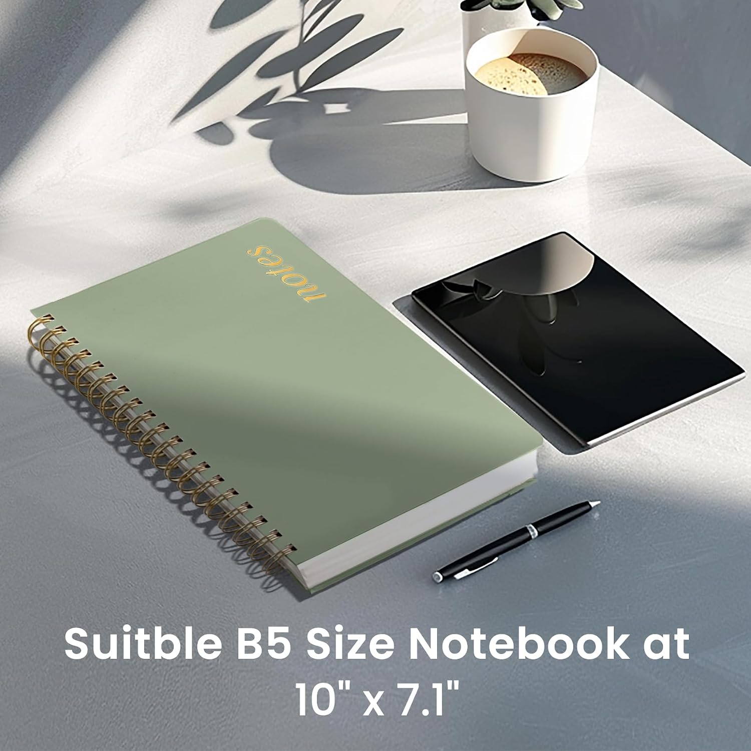 Thumbnail 4 de Taja B5 Spiral Notebook, 300 Pages, Hardcover, College Ruled, Green