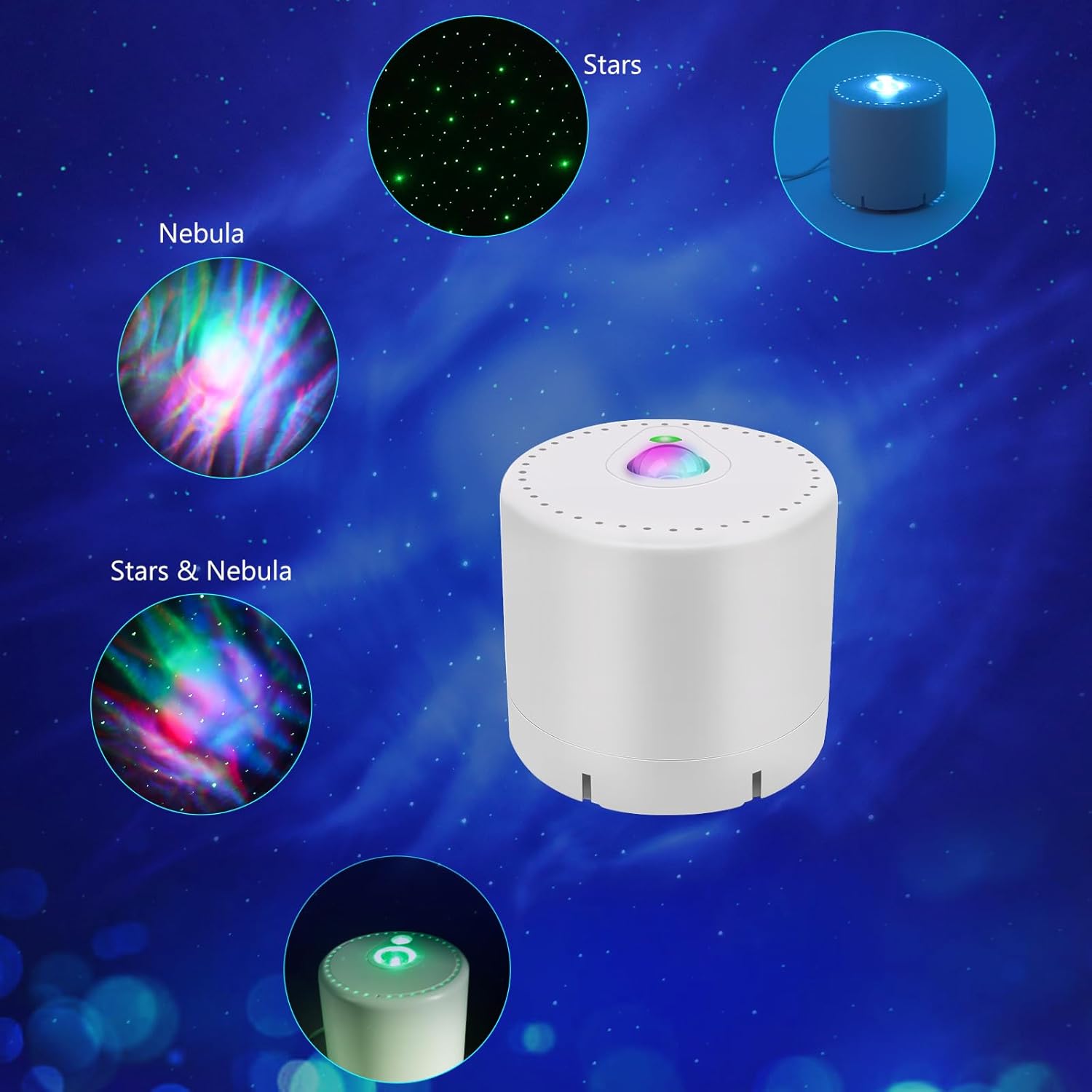 Thumbnail 3 de Lampada Proiettore Stelle LED con cielo stellato, timer e telecomando per bambini e adulti