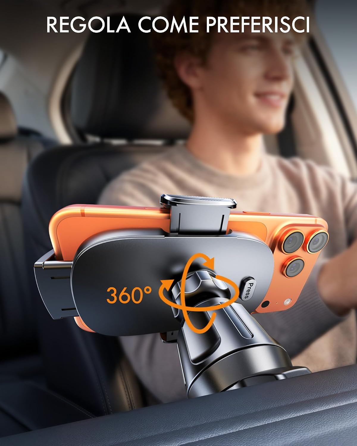 Thumbnail 4 de Mohard Porta Cellulare Auto: supporto universale con gancio d’aria in metallo 360°