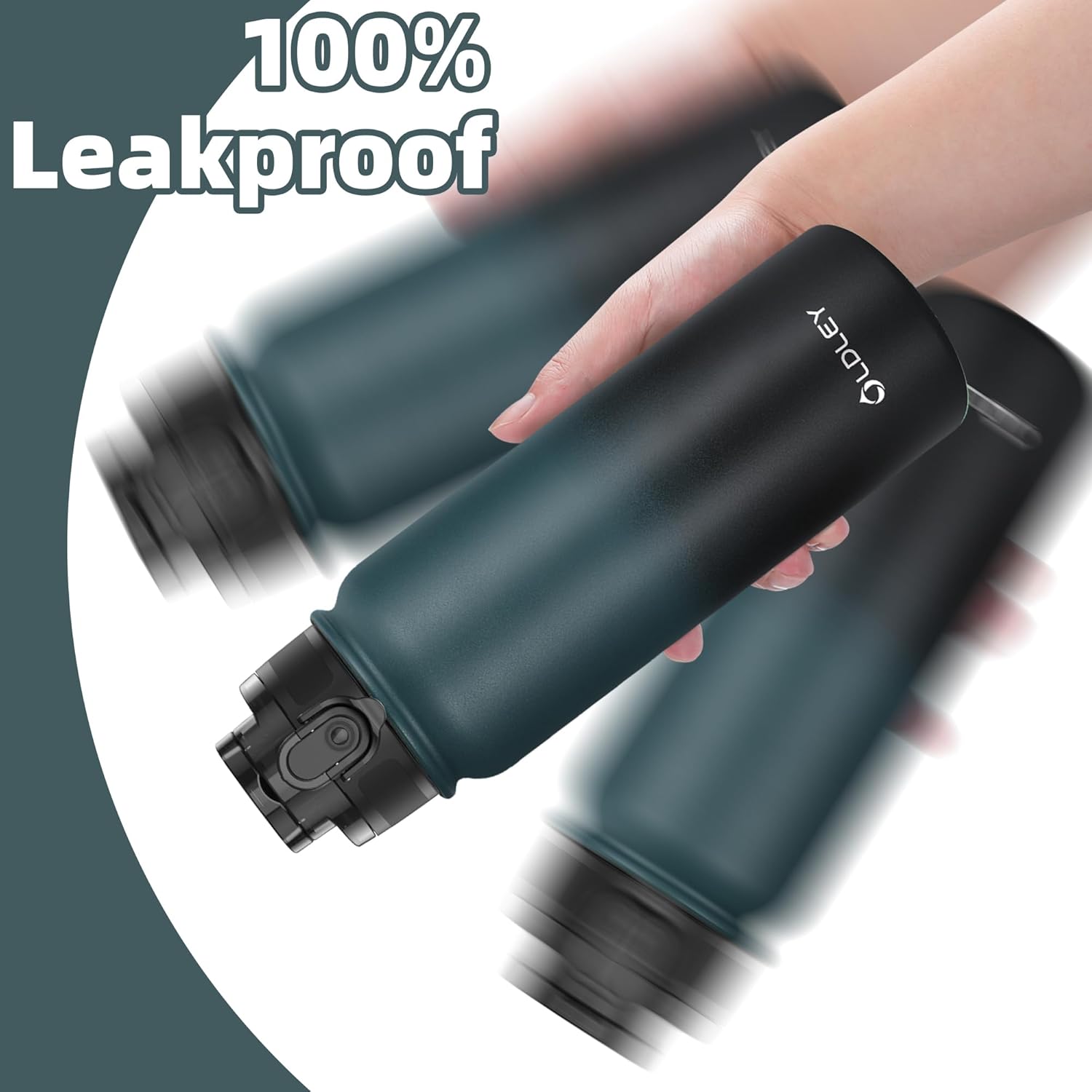 Thumbnail 4 de OLDLEY 600ml Stainless Steel Double-Walled Vacuum Water Bottle (Leakproof, BPA-Free) – Green/Black
