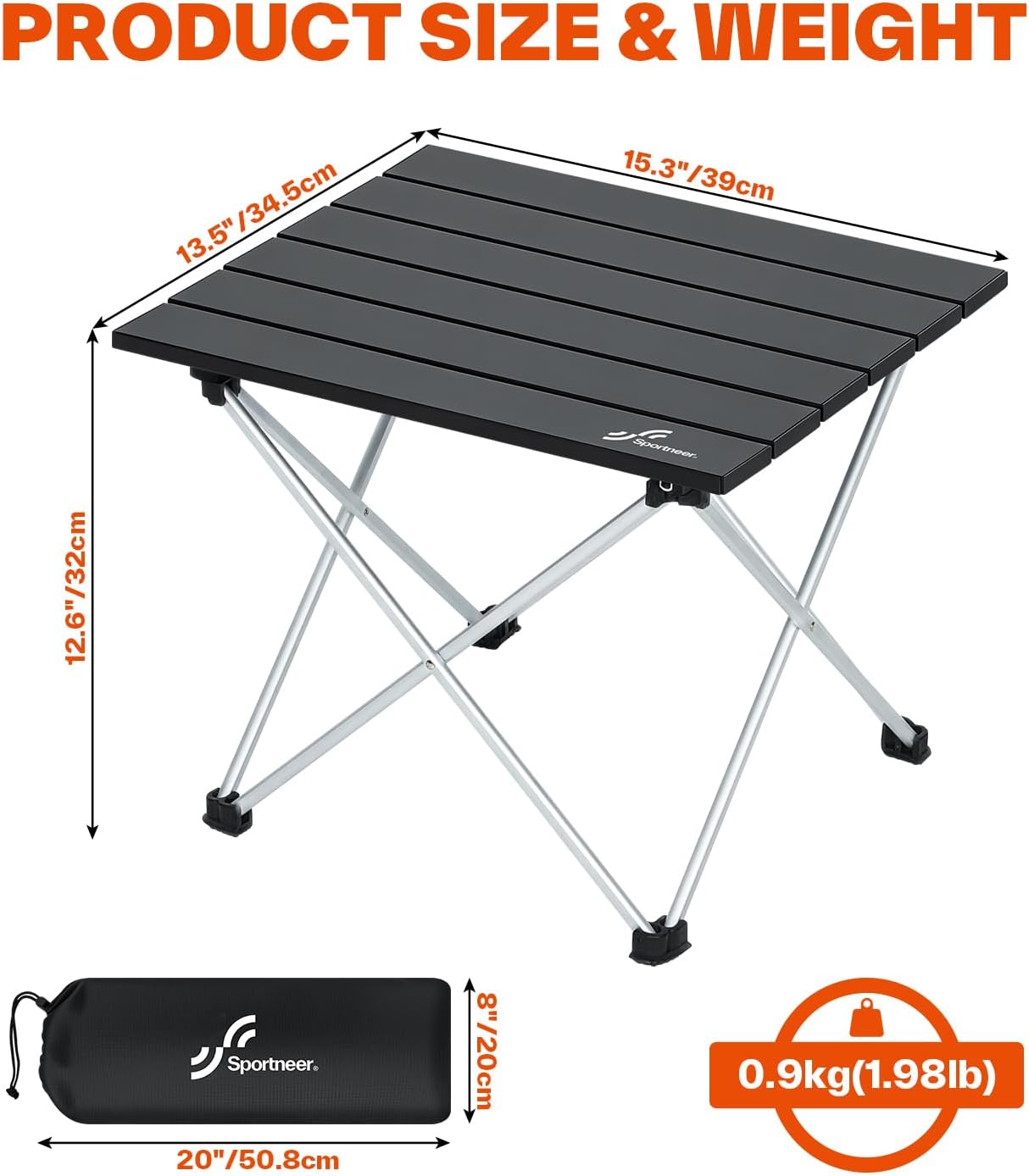 Thumbnail 2 de Sportneer Camping Table Folding Table – Lightweight Aluminium, 3 Sizes