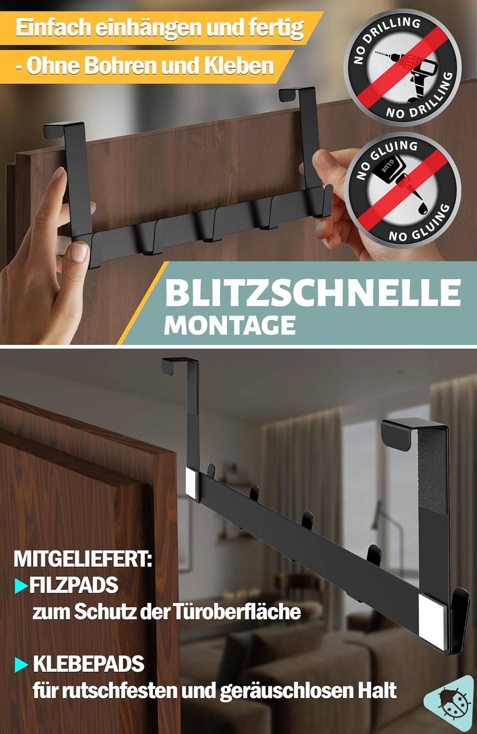 Thumbnail 4 de Menz Türgarderobe 30 kg Belastung 🪝
