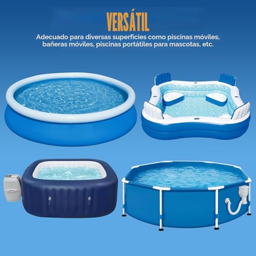 Detalle de AQhui Parches Piscina: kit de reparación con cinta adhesiva bajo agua (10 cm x 250 cm) para lonas, PVC y más