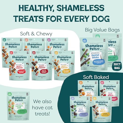 Thumbnail 6 de Shameless Pets Blueberry & Mint Dental Chews for Dogs (8 Chews) – Grain-Free, Upcycled Health-Focused Dental Sticks