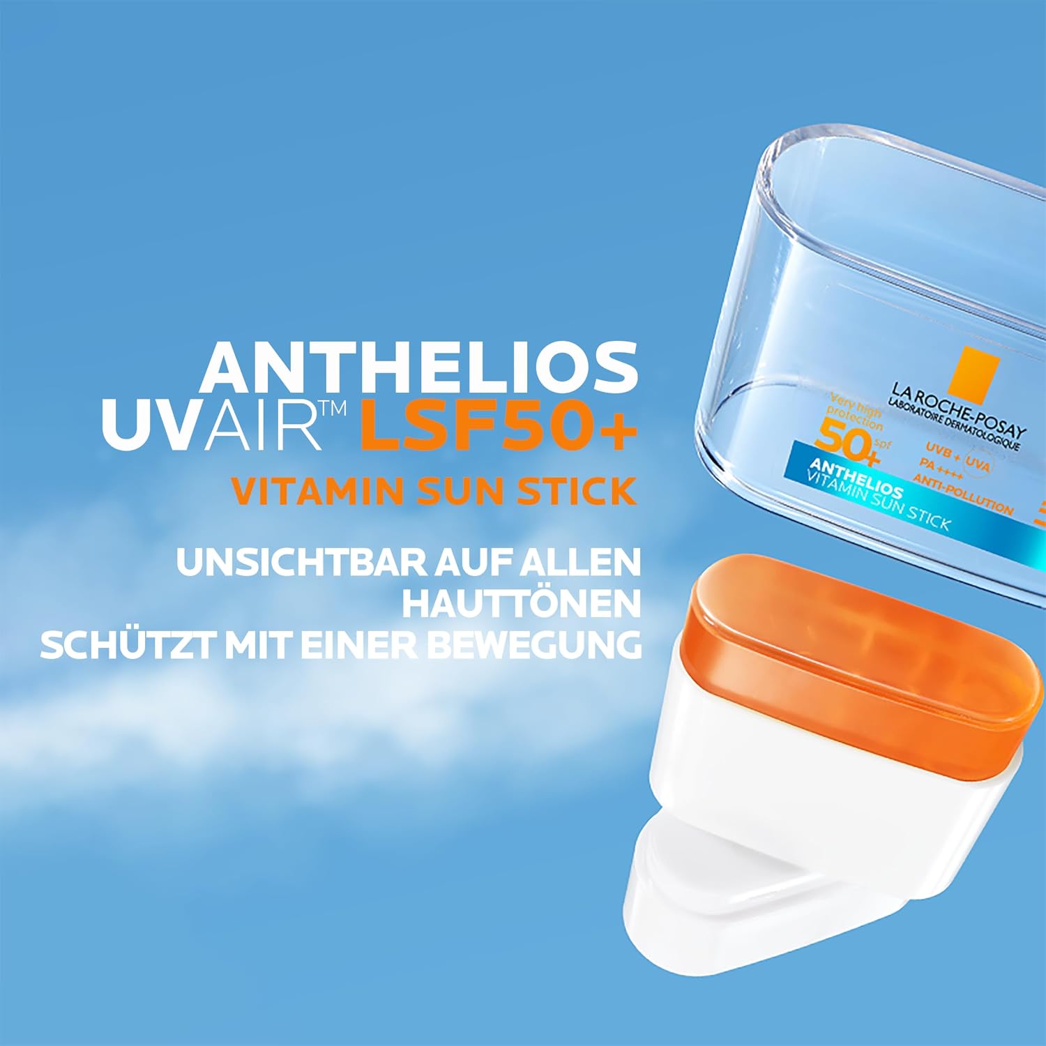Detalle 2 de La Roche Posay Anthelios UVAIR Vitamin Sun Stick LSF50+ – Schneller UV-Schutz im Stick