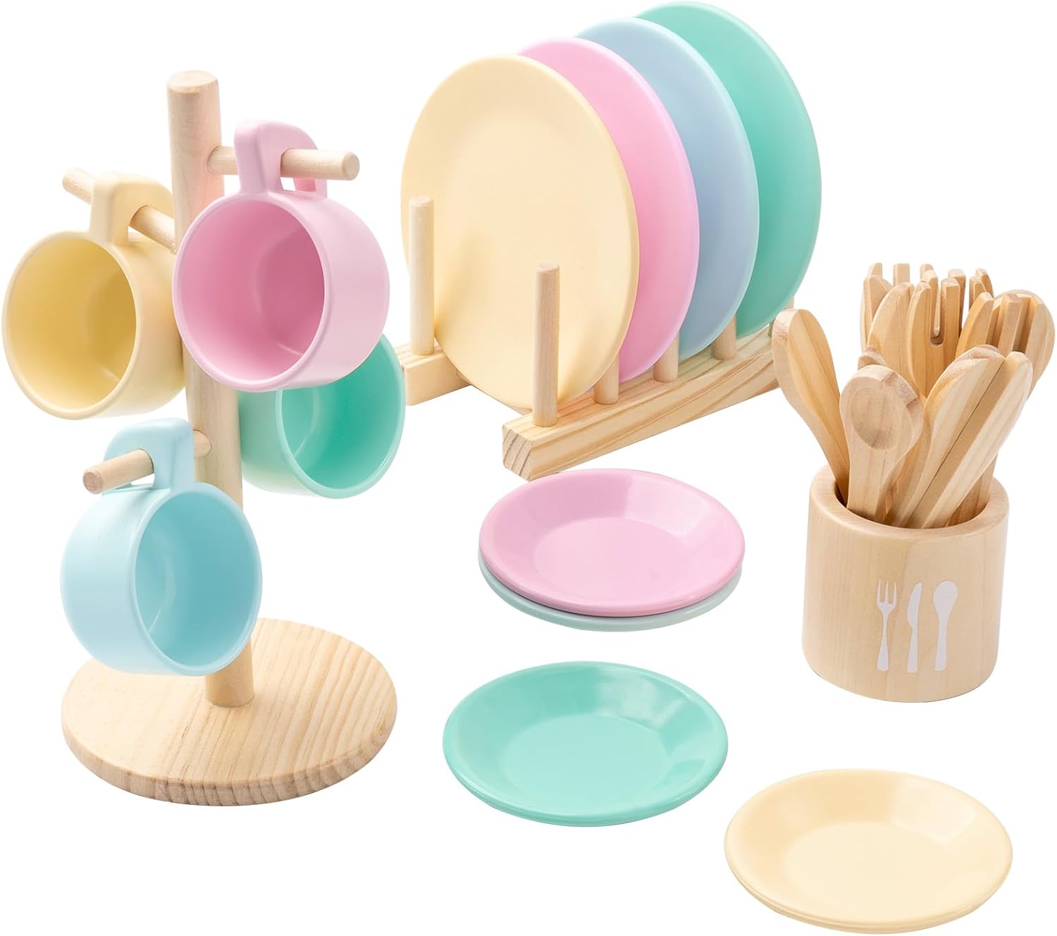 Thumbnail 6 de GAGAKU Holzspielzeug Kinderküche Geschirr Set – 27-teilig