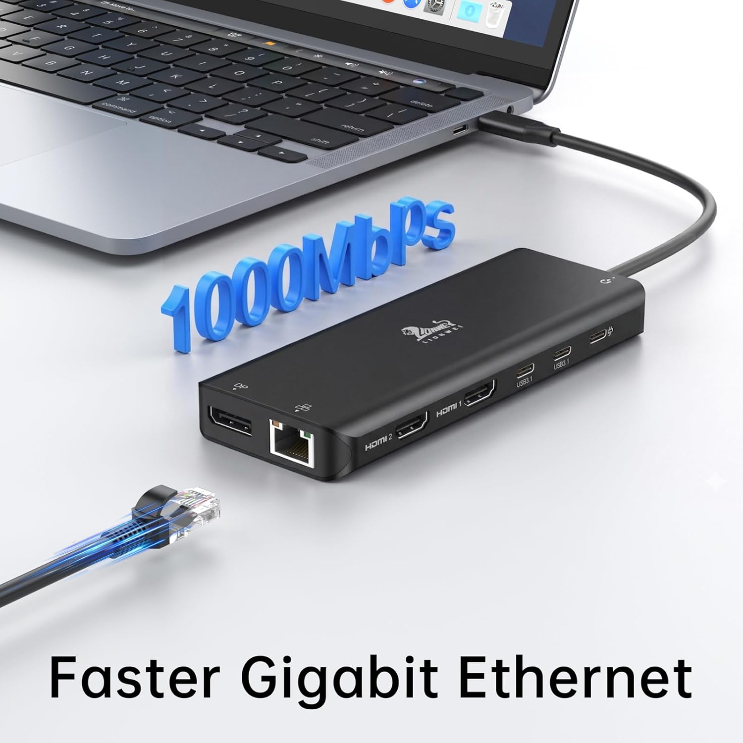 Thumbnail 6 de LIONWEI USB-C Docking Station 13-in-1: Triple Display, 100 W PD, USB-C Dock für Dell/HP/Surface