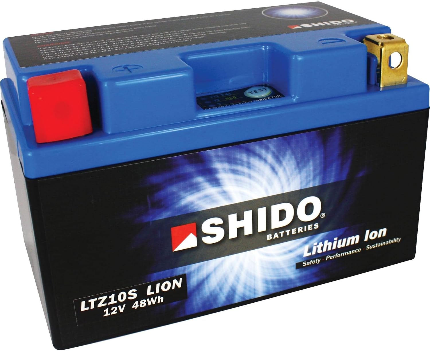 Detalle 2 de SHIDO LTZ10S LION -S- akumulator litowo-jonowy 12 V, niebieski