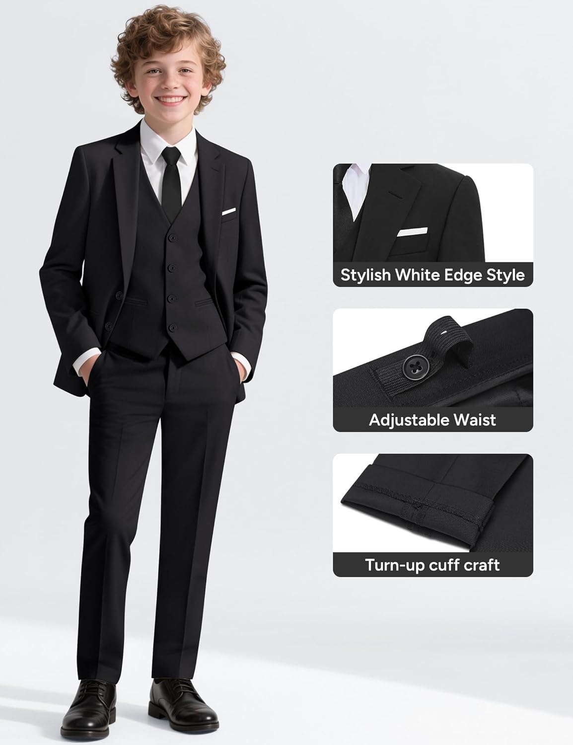 Detalle de BOLADA Boys Formal Suit Set for events
