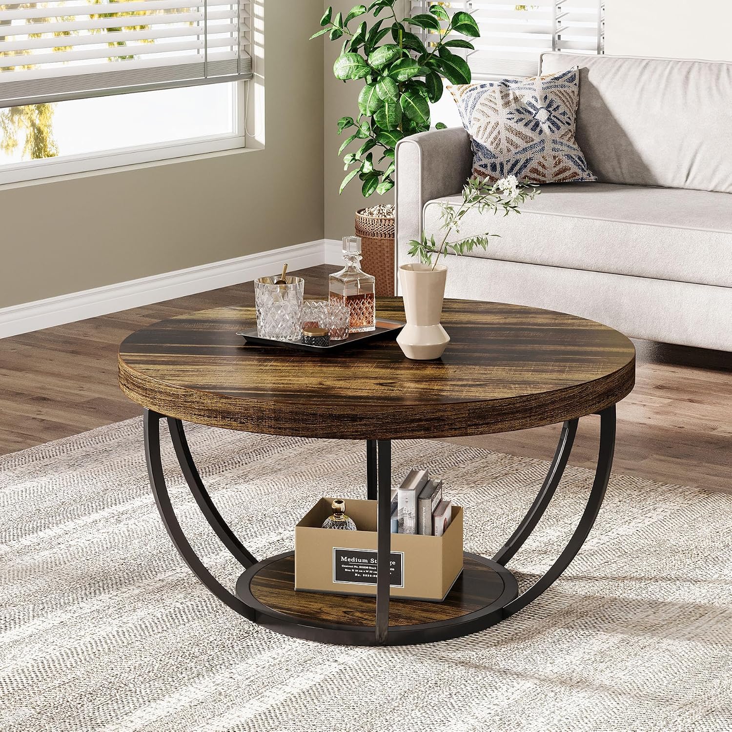 Thumbnail 6 de Tribesigns Round Coffee Table, 31.7-inch