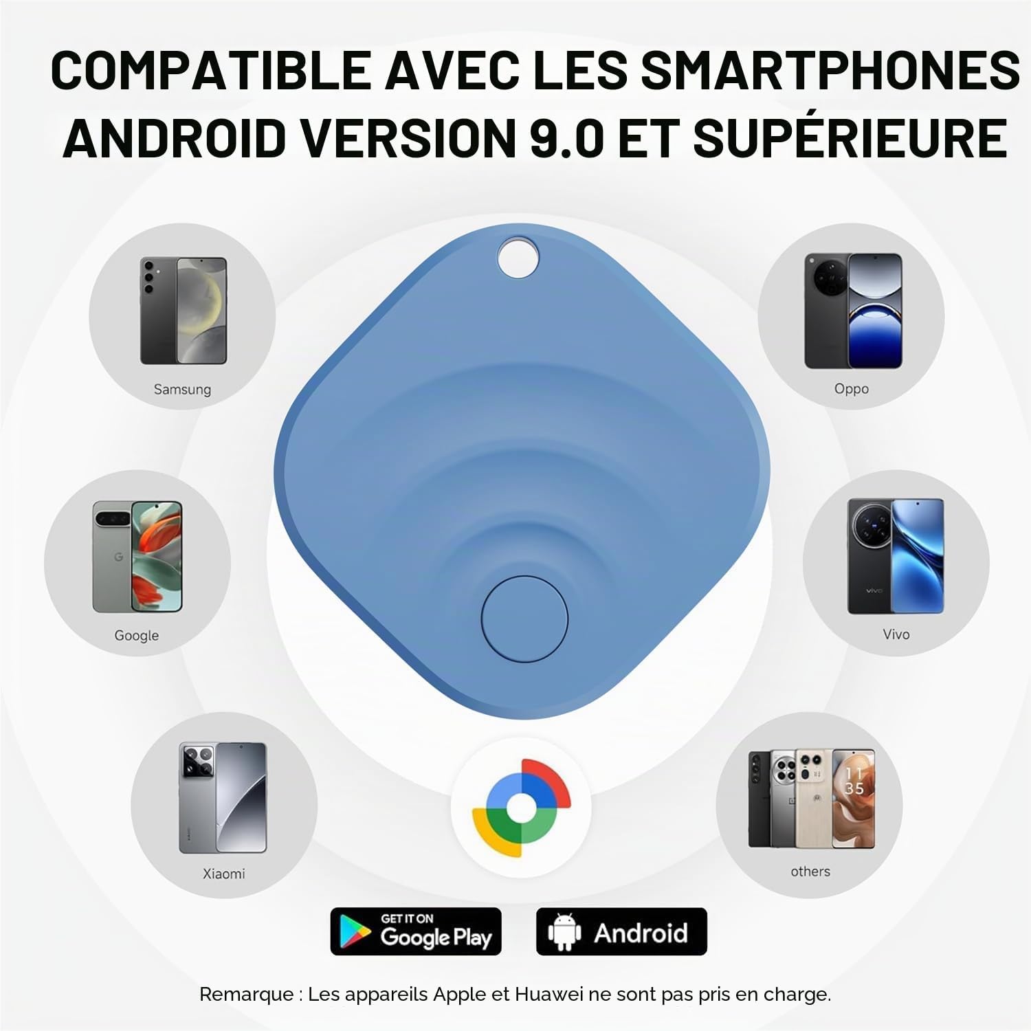 Detalle de Reyke Android Tracker – Smart Tag (4 Pack) compatible Google Find My