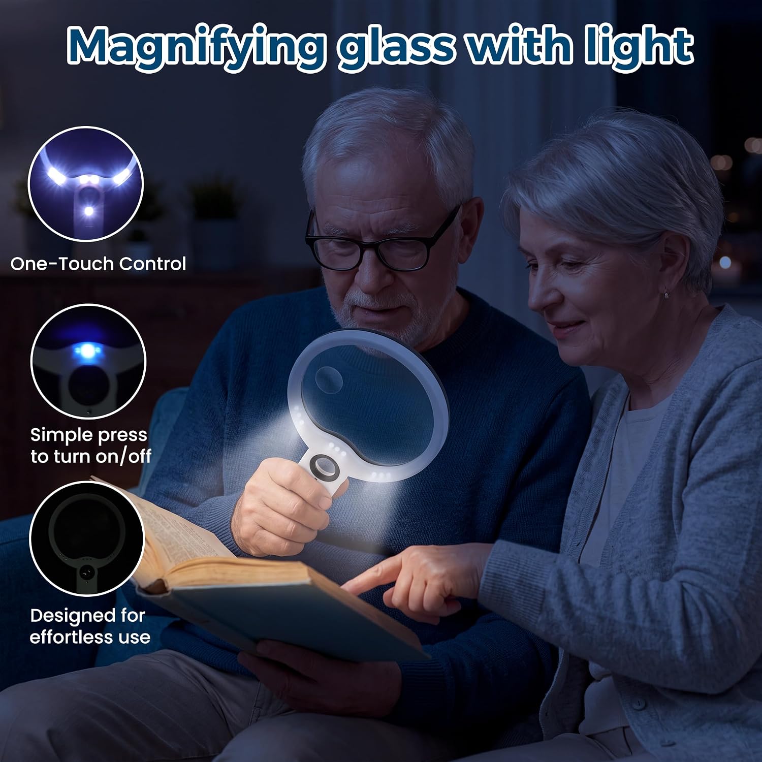 Detalle de Nazano Lighted Magnifying Glass with 5-Inch Lens