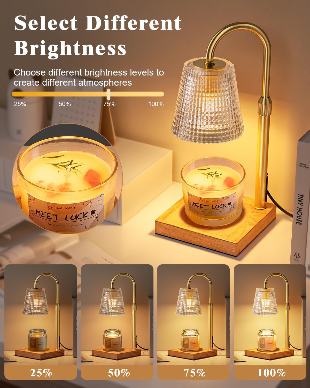 Detalle 1 de Hong-in Candle Warmer Lamp 8H Timer 🕯