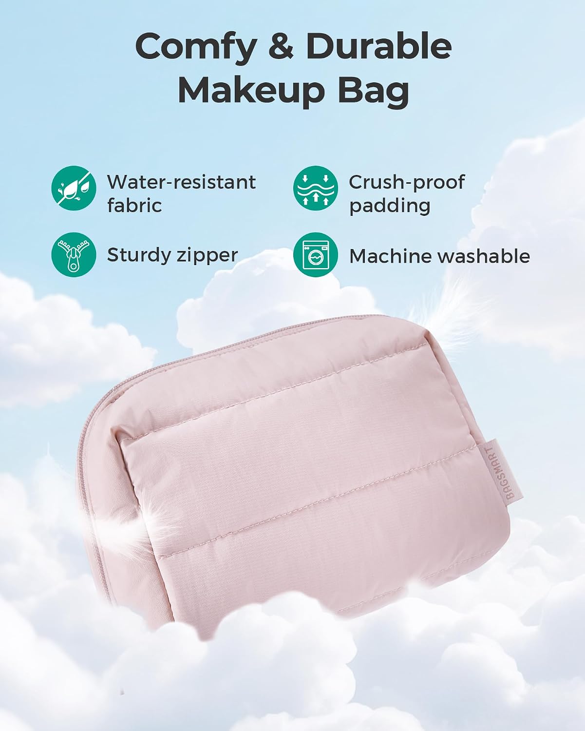 Thumbnail 5 de BAGSMART Puffy Makeup Bag 7.87 in
