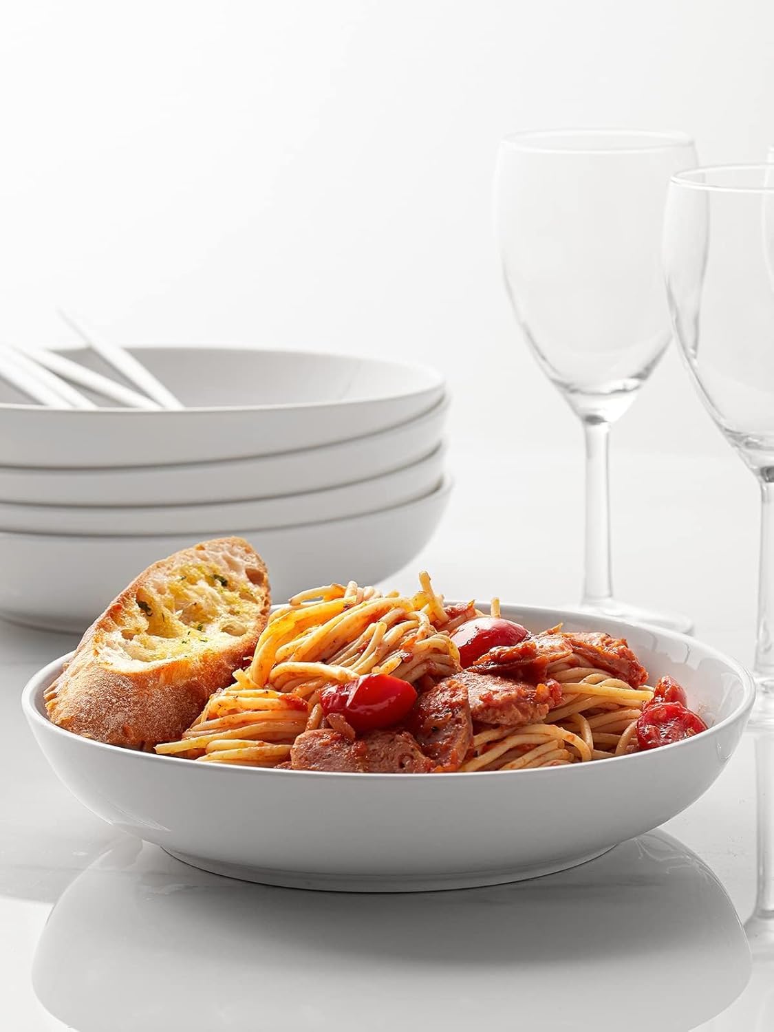 Detalle de Y YHY Pasta Bowls 30oz white pasta bowls ๐ฝ