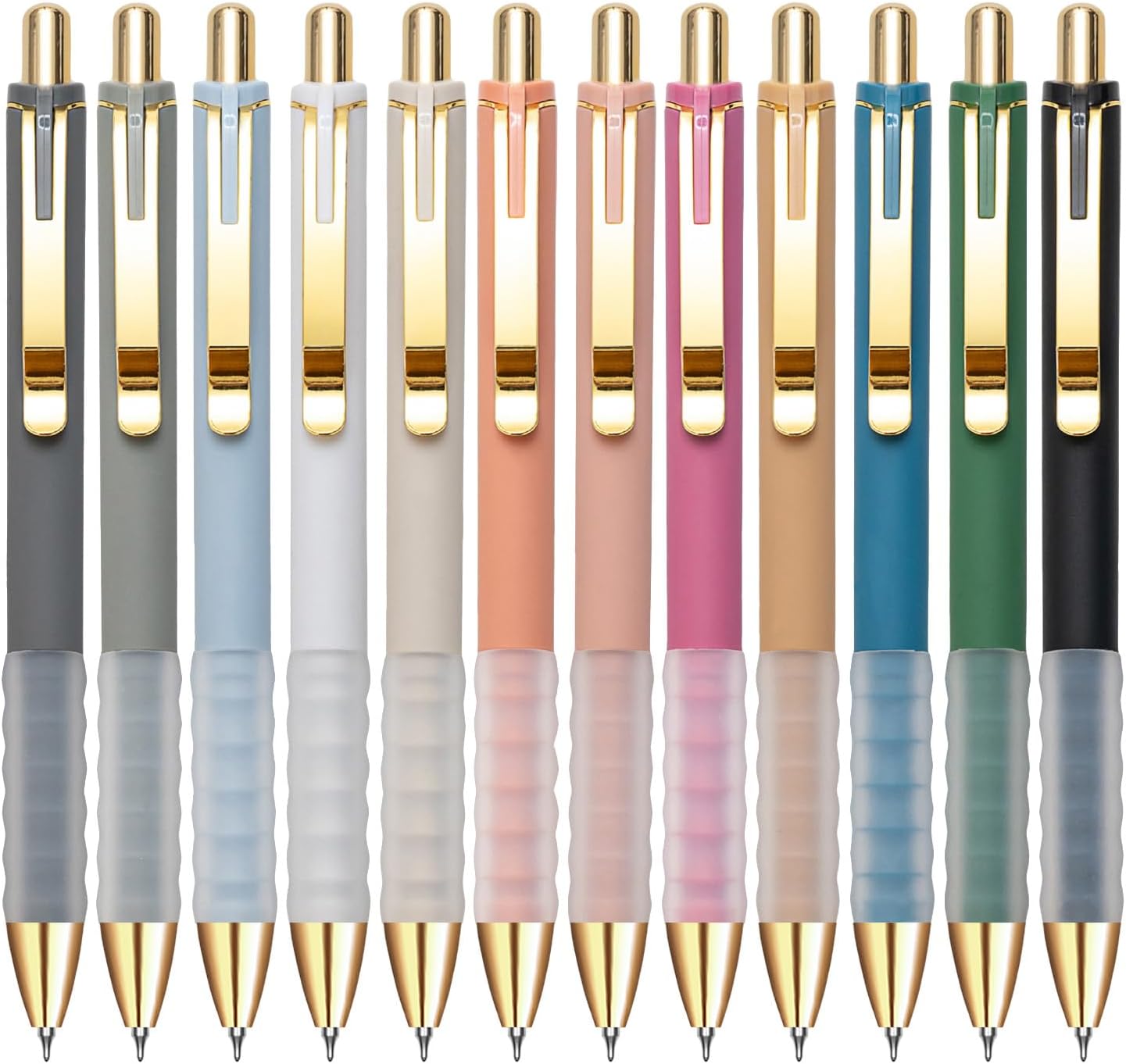 Detalle de Linbsunne GEL-G Gel Pens, Black Ink, 0.5 mm Fine Point, 12 Count