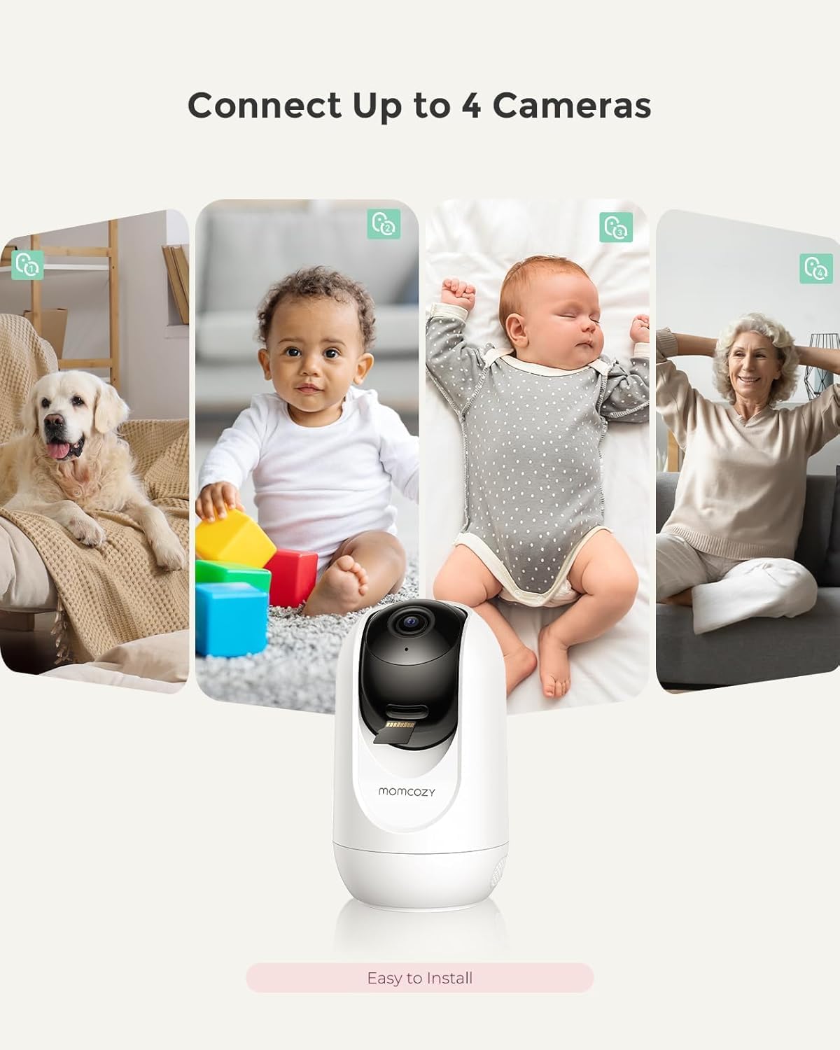 Thumbnail 3 de Momcozy BM04 Camera Unit: 1080p WiFi Baby Monitor with App Connection