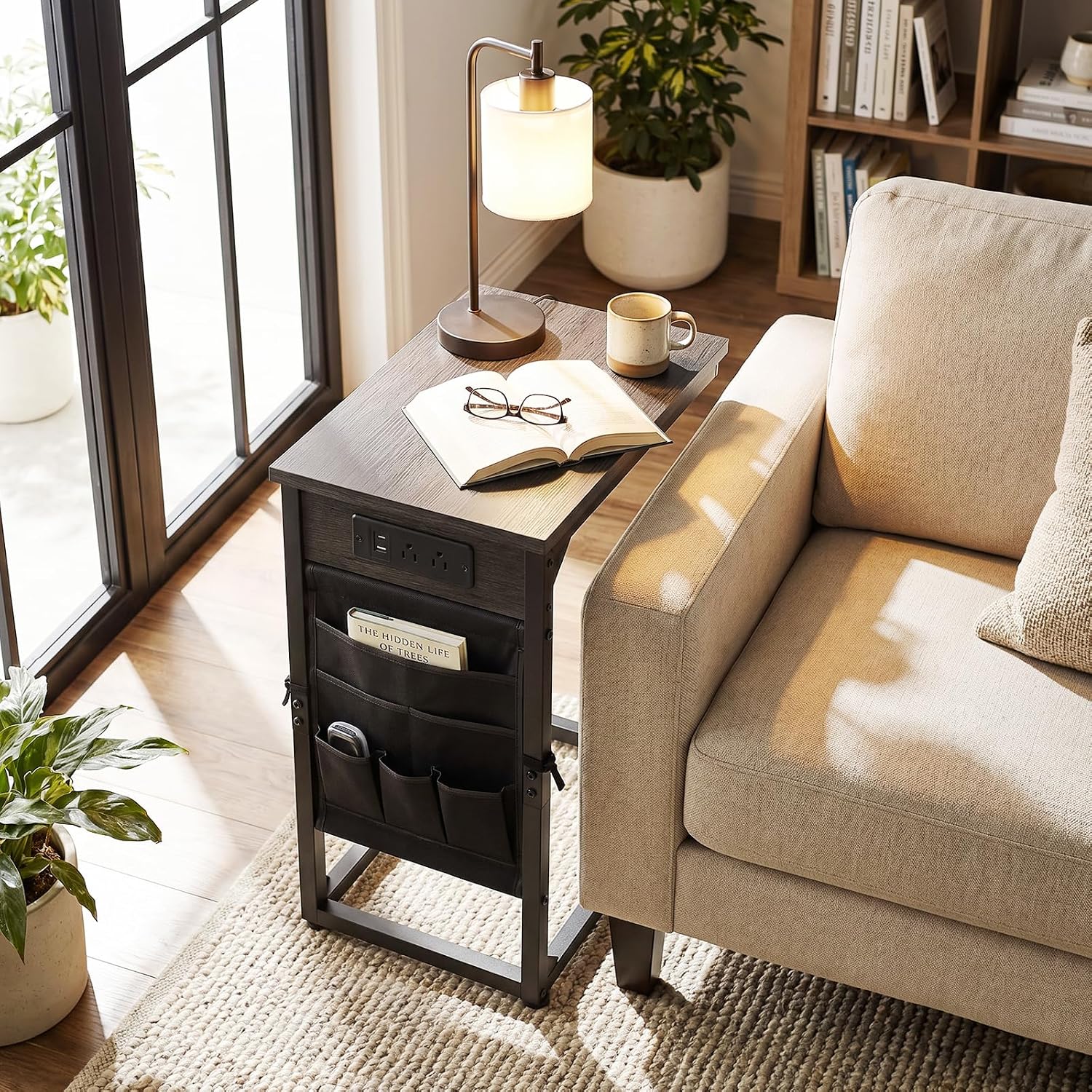 Detalle de AMHANCIBLE C-Shaped End Tables Set of 2