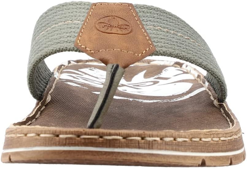Detalle 2 de Rieker 21280-54 Herren Zehentrenner Textil/Synthetik grün – komfortabel und flexibel