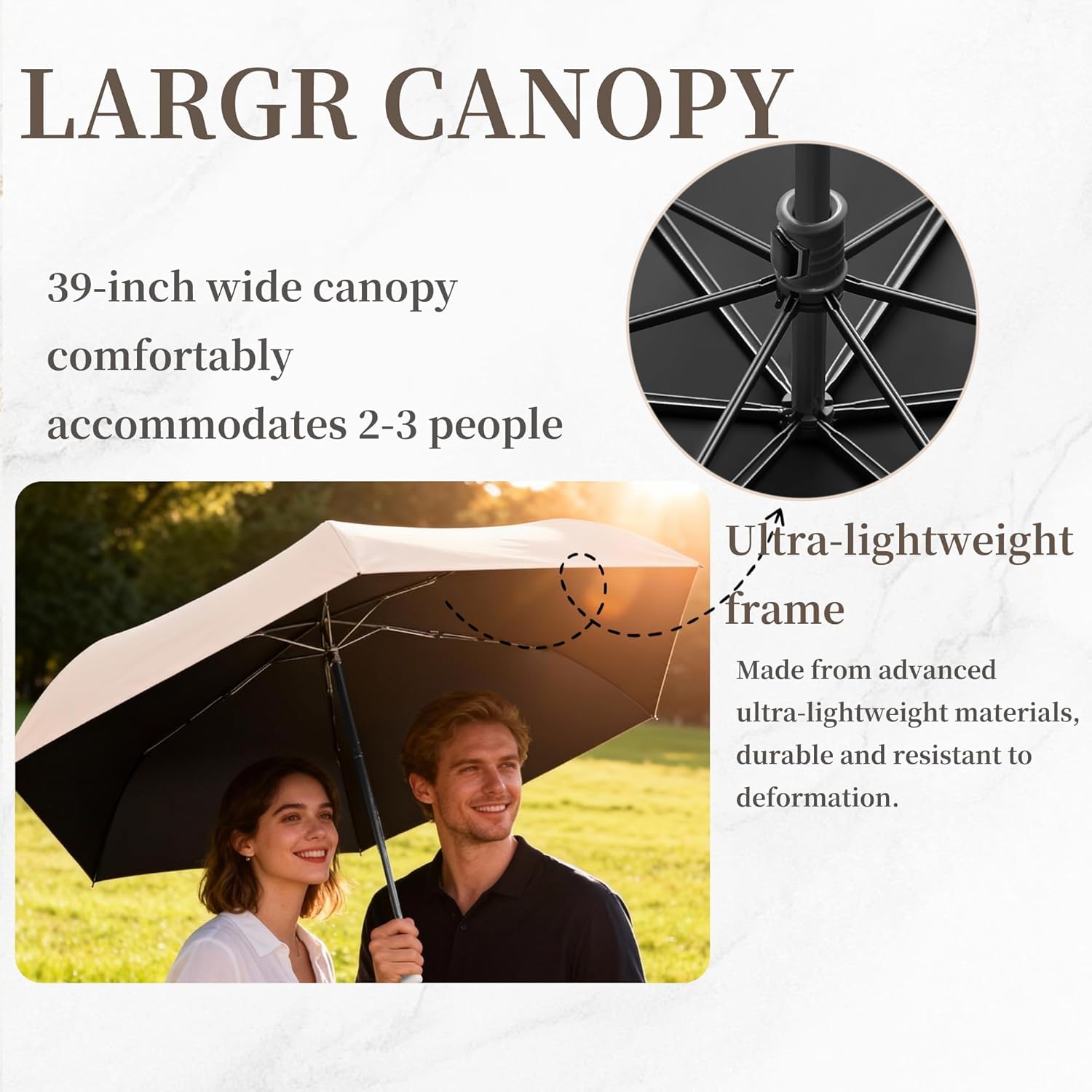 Thumbnail 4 de erised's bifrost Reise Kompakt faltender Ultralight Regenschirm mit UPF 50+ (6 Rippen, Teflon-Beschichtung)