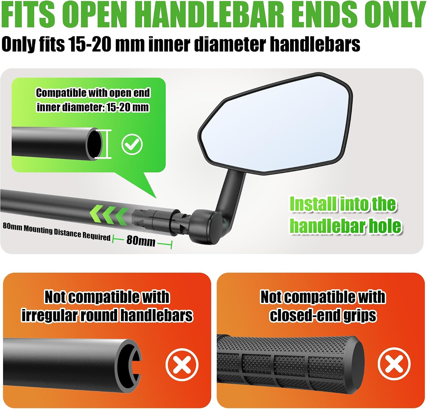 Thumbnail 3 de RBRL Extra Large Bicycle Mirror for E-Bikes