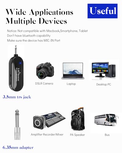 Thumbnail 5 de Micrófono Inalámbrico Diadema QEEKADA 2.4G – sistema plug & play para megafonía