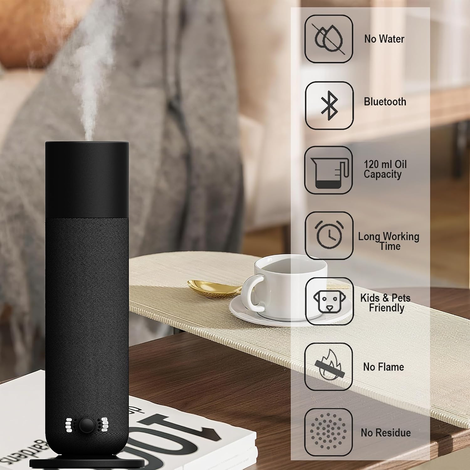 Detalle 2 de Waterless Essential Oil Diffuser, 150 mL Tank
